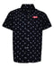 BOLT BLACK/WHITE PARTY SHIRT SHORT SLEEVE BUTTON UP  - YOUTH